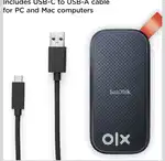 SanDisk Ssd harddisk up to 800Mb/s Speed