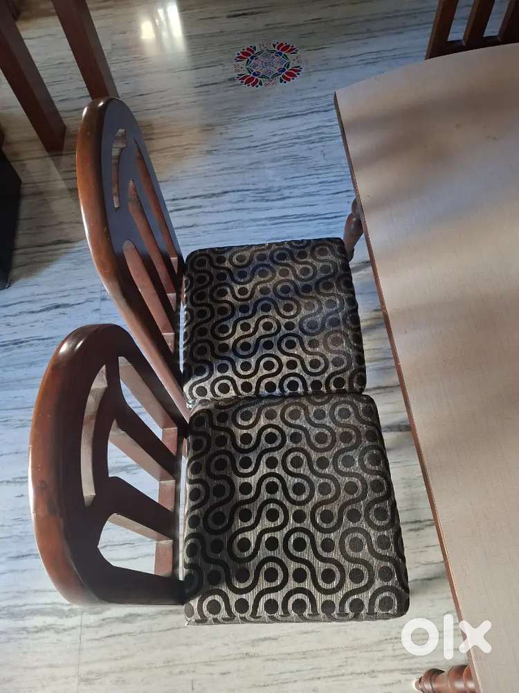 Takewood 4 seater Dining Table Set - Elegant&Durable-cushioned chairs