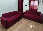 3 + 3 seater sofa set - Maroon color