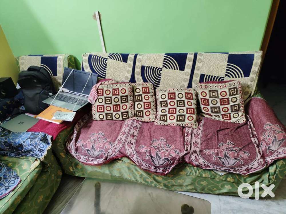 3+2 Seater Fabric Sofa Set with cover