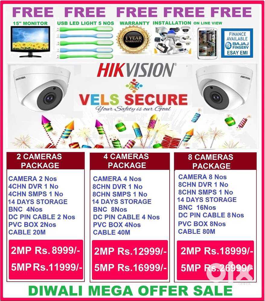 2MP HIKVISION CCTV CAMERA   DAY & NIGHT VISION MEGA  MEGA ATHIRADI DIW