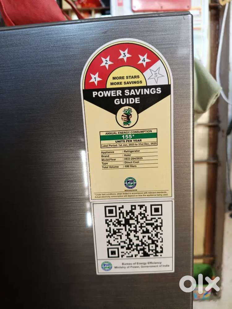 Haier 190 L 4 star freez