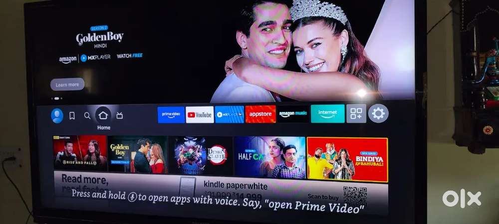 TV AQUOS QUATTRON 72 INCH TV + INVERTER AND BATTERY