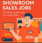 Showroom sales job male female requirement cash counter