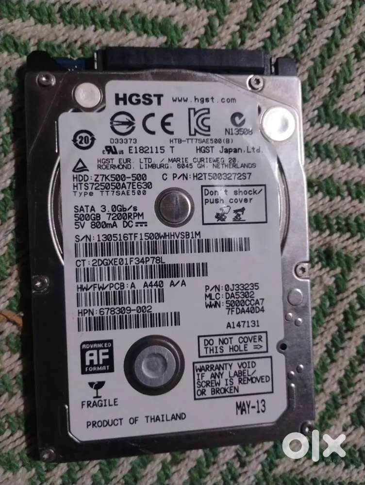 Laptop hard disk