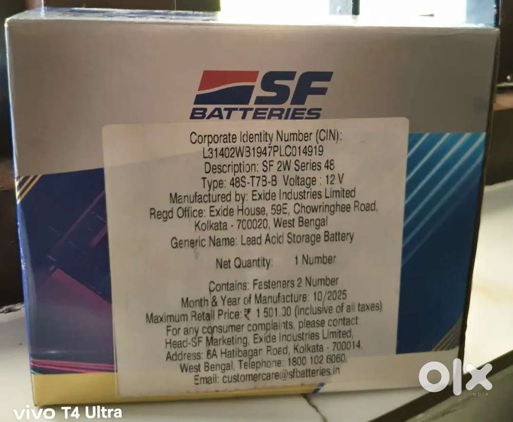 Sfsonic brand new scooter battery