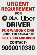 Ola uber driver required