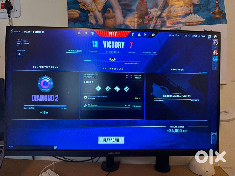 165 hz Monitor 1080p 24” HDR