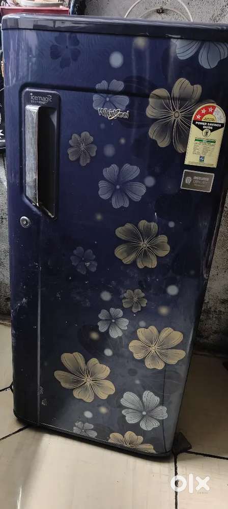 Whirlpool Single Door Refrigerator -190L (Blue Floral Design)