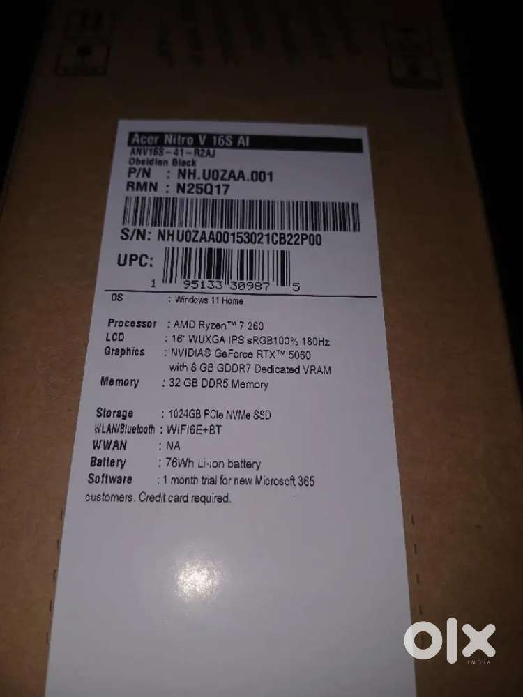 ACER NITRO V 16S AI USA BRAND NEW GAMING LAPTOP