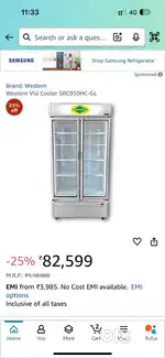 Western Visi Cooler / Refrigerator