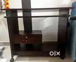 Computer table with draw
