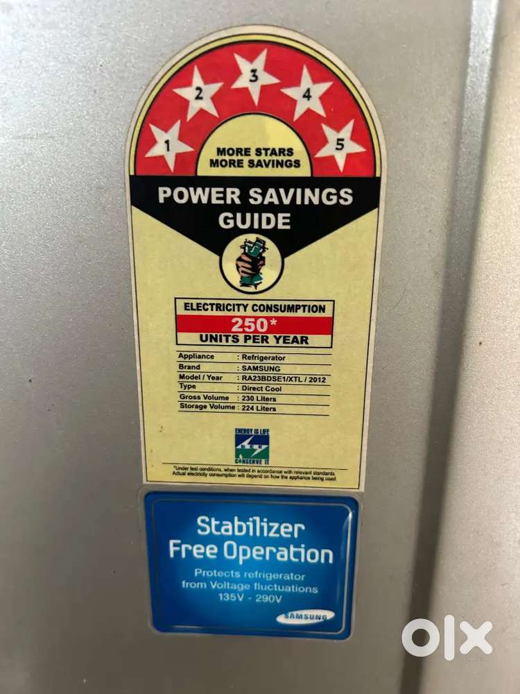 Samsung 5 Star 230L fridge