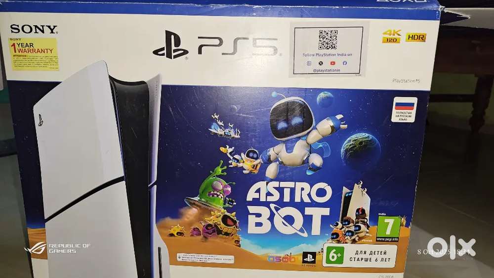 PS5 WITH GAMING CONSOLE AND ADAPTOR