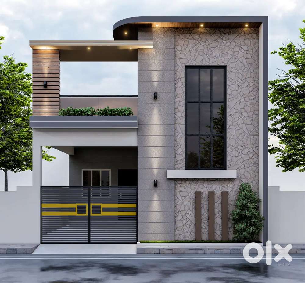 Plot size 897sqft and it's north facing