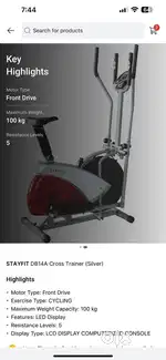 Stayfit DB14A cross trainer (silver)