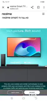 Realmi smart Android tv bilkul new rakha hai