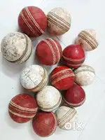 One Match Used Old Season Leather Balls for Net Practice