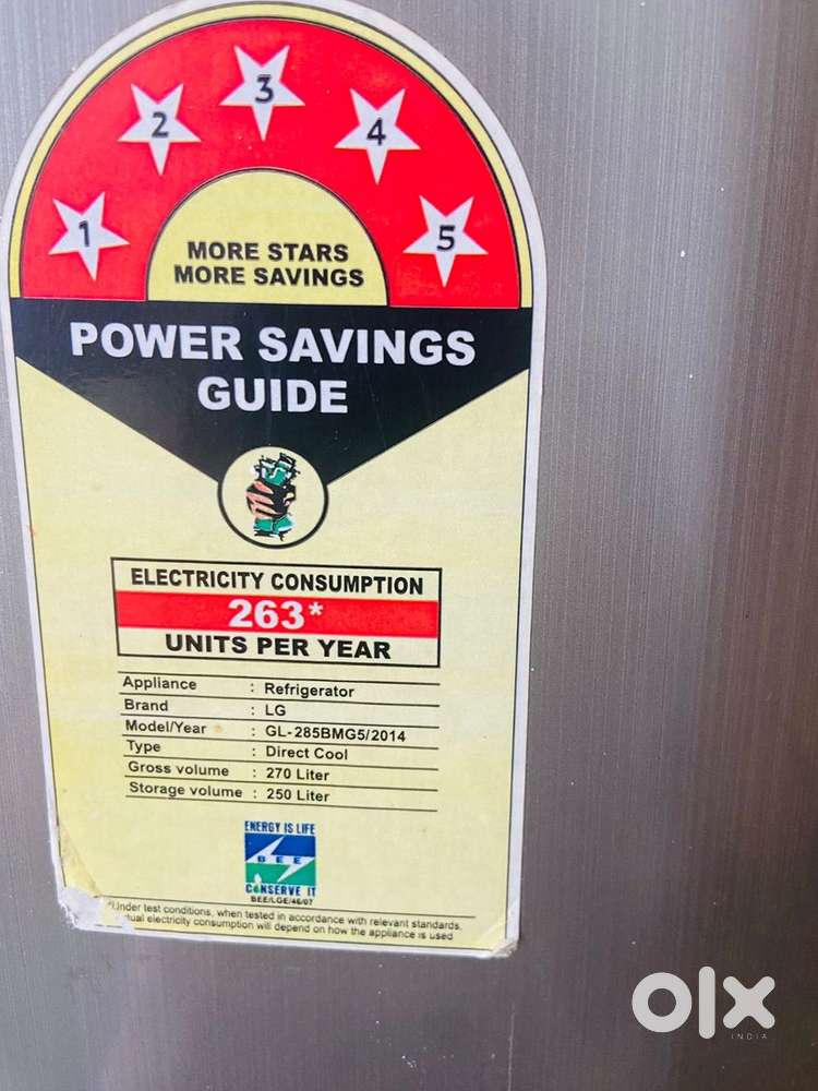 LG 270 Litre fridge