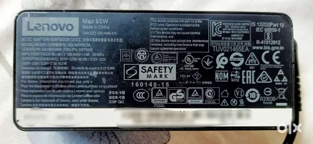 Lenovo C- Type Original Laptop Charger