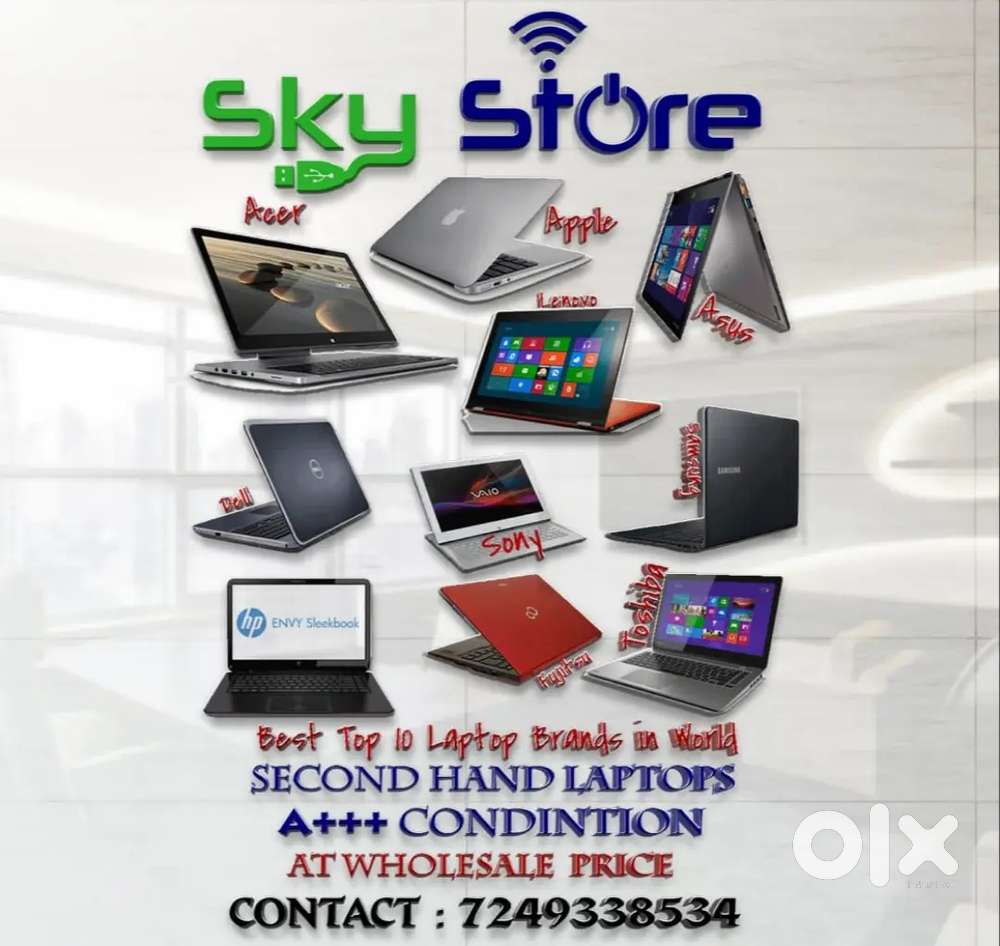 ब्रांडेड 2nd लैपटॉप खरीदें 10 दिन की वारंटी के साथ थोक मूल्य पर•
