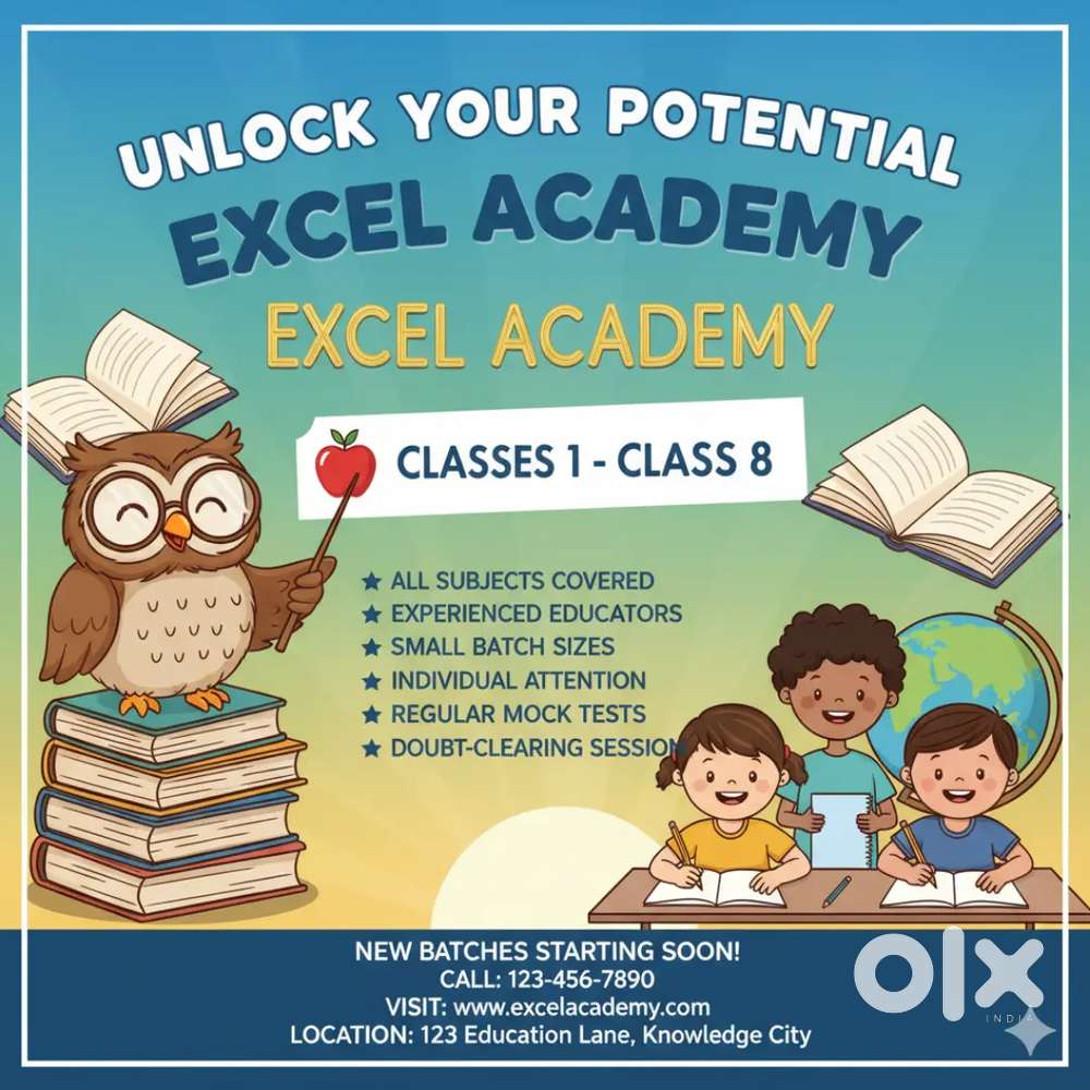 Tuition classes for 1st to 8th