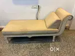 Vintage Wooden Chaise Lounge  Classic Sofa for Home/Office Décor