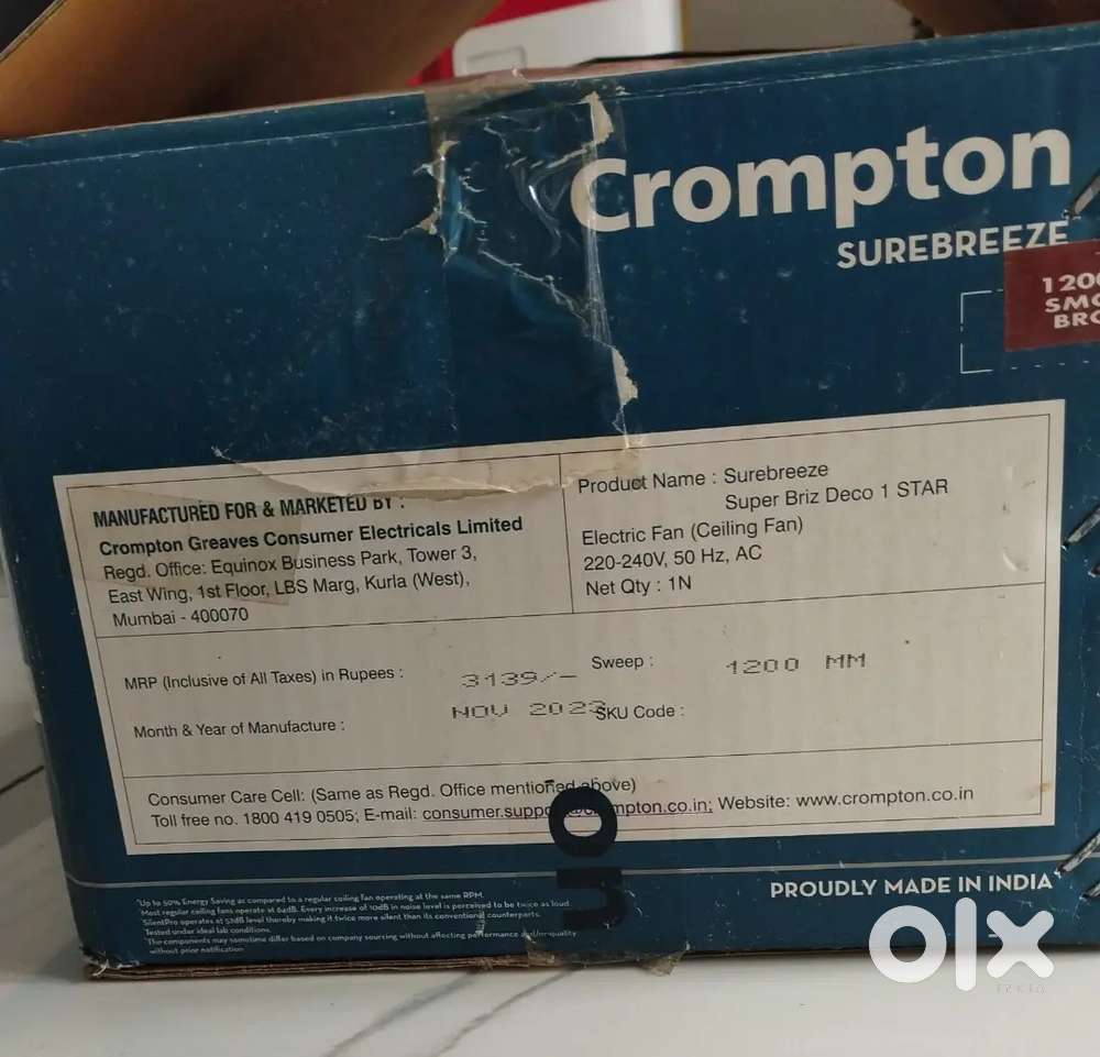 Crompton fan