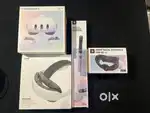 Meta Quest 3 512GB VR Headset Kiwi Head strap Plus accessories used