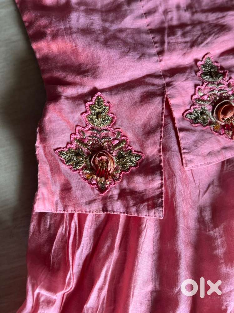 A pink long gown