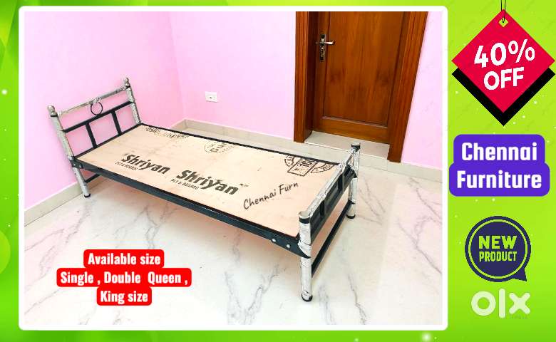 NEW STEEL COT SALE SINGLE DOUBLE QUEEN SIZE  564ER