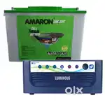 Luminous inverter & amaron battery 150ah tall tubular