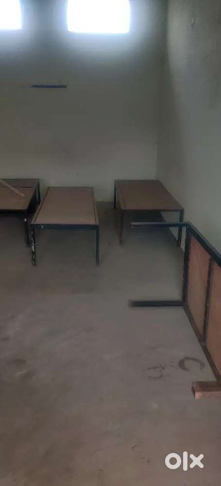 Iron cots and iron storage racks