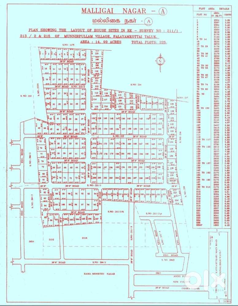 Malligai nagar A DTCP APPROVED Tuckerammal puram