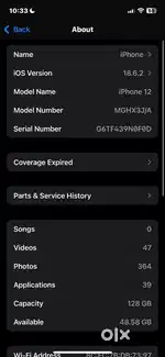 I phone 12 128gb bettery health 90%