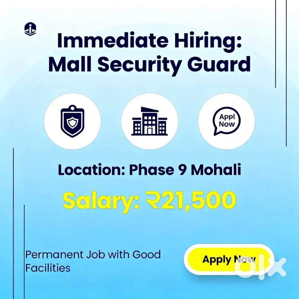 Mall Security Jobs / High Salary / Immediate joining