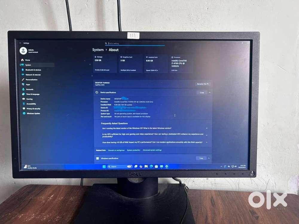 Powerful Dell i7 Desktop Set – 8GB RAM, 2GB GPU, Complete setup