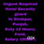 Hotel Security Guard Job Zirakpur, Chandigarh