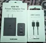 Samsung Charger & Cable, 45w charger
set, 65 or 25w adaptor & c cable