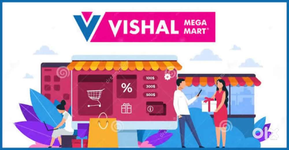 New job hiring in vishal mega Mart shopping mall girls and boys need