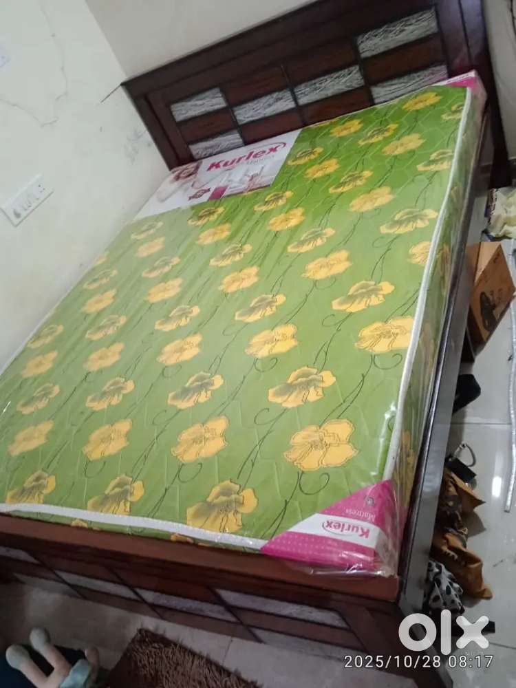 brand new queen cot with mattress with free delivery