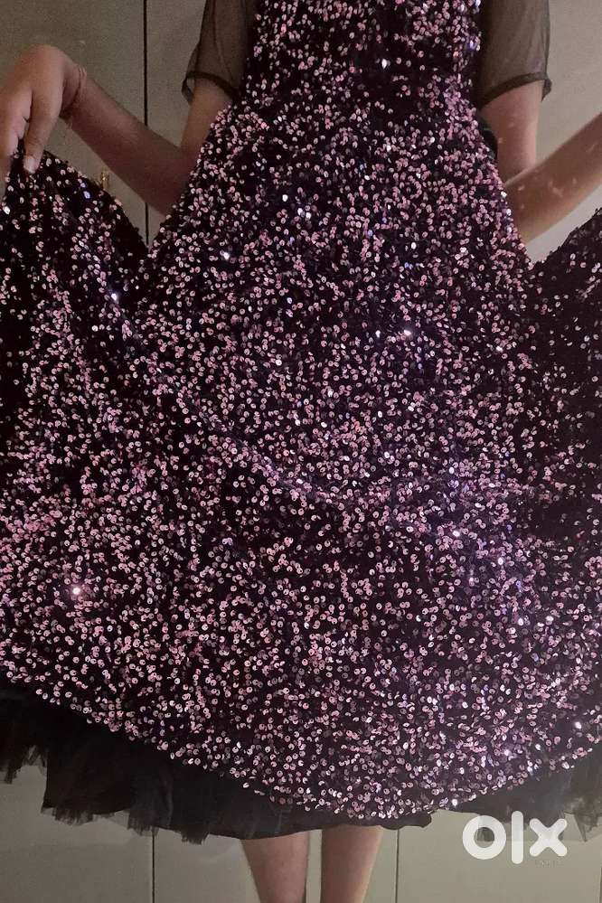 Sparkly wine purple party gown for 8 to 10 yr Girl