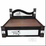 Friday special buy new double bed with box -6500/- EMI bhi