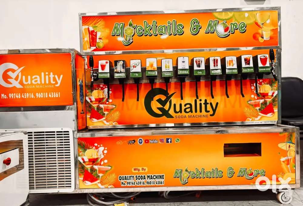 Soda fountain machine, 11 plus 2 flavours.