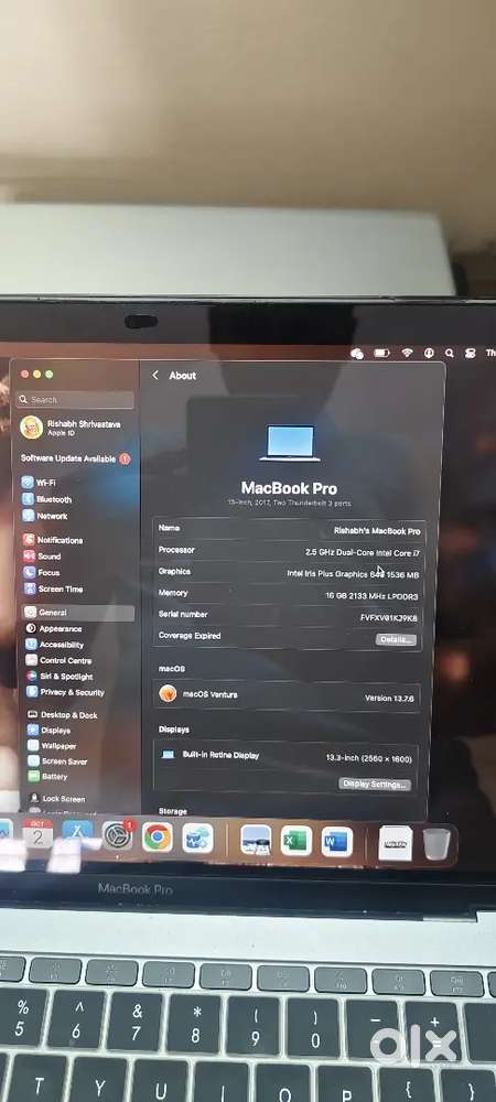 Macbook pro 2019 256 gb