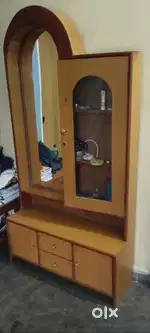 Wooden mirror wardrobe