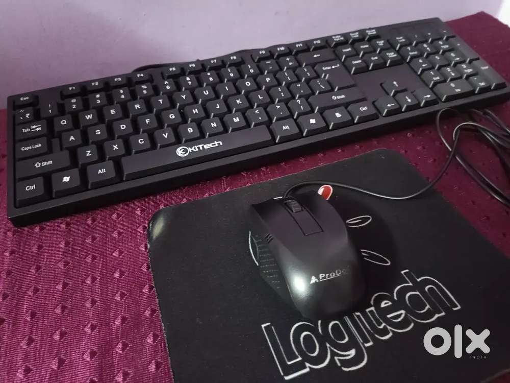KITech Keyboard + Prodot mouse + Logitech Pad Combo Full Set Like New.