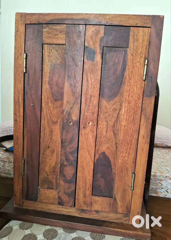 Ethnic Pure Mango wood Small Makeup Cabinet