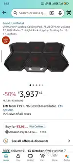 Laptop cooling pad with RGB control