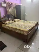 TEAK KING SIZE COT (without mattress) with teak side boxes